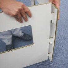 画像をギャラリービューアに読み込む, オフィス向けデスク用ダンボールパーテーション(白 窓あり)