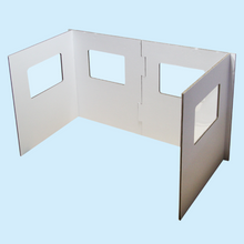 画像をギャラリービューアに読み込む, オフィス向けデスク用ダンボールパーテーション(白 窓あり)