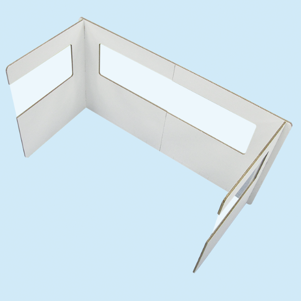 オフィス向けダンボールパーテーション ダンパ2.0（白 窓あり）